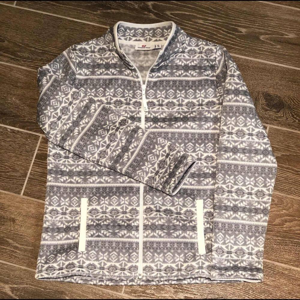 Vineyard Vines grey and off white jacket